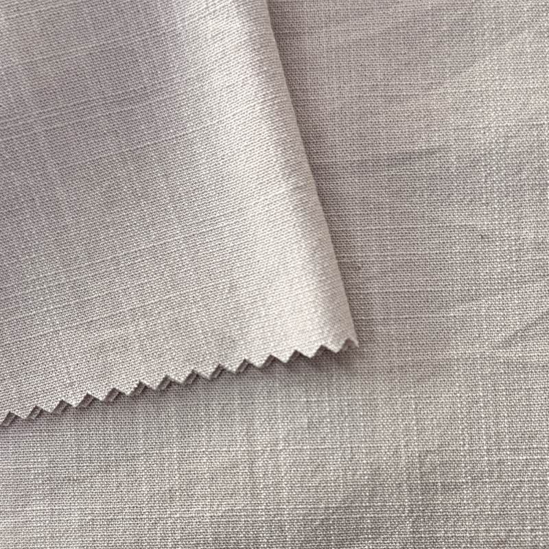 NO 6049 Slubbed Lin-look Plain Weave Stoff