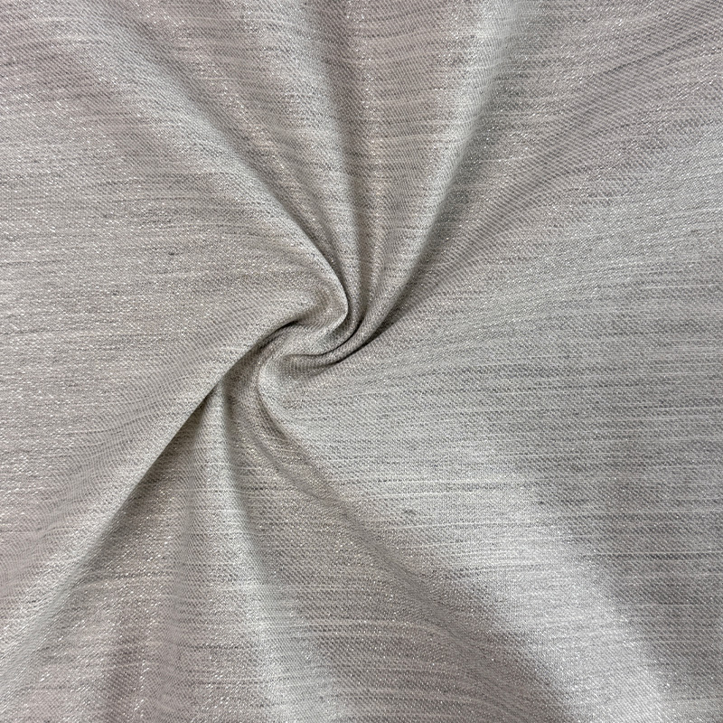 NO 6128 Mulberry Silke og Lurex bomull-mykt kypert stoff